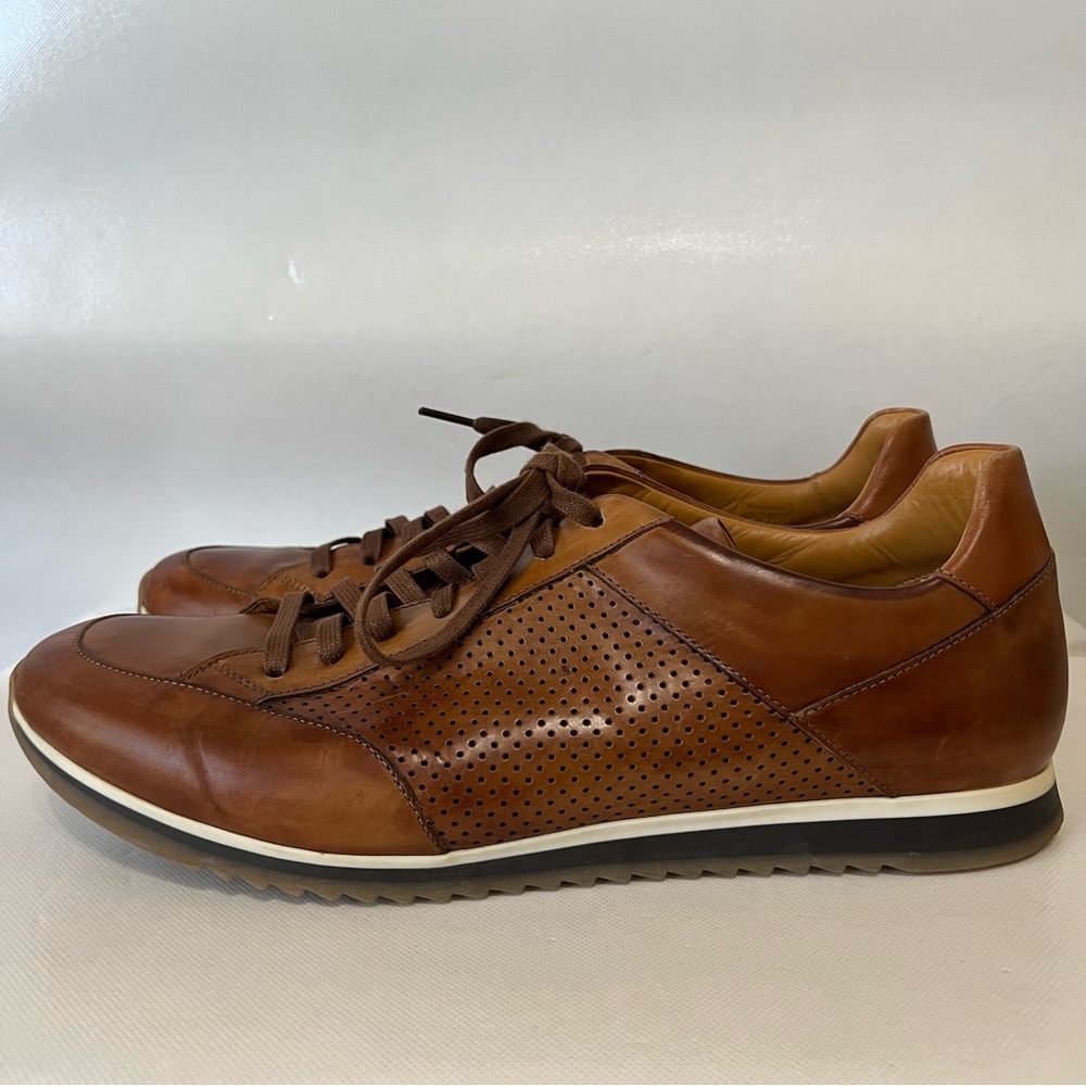 Magnanni Brown Leather Sneakers